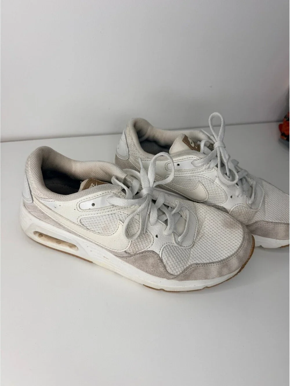Nike Air Max SC sneakers in white and tan women's size 8.5
